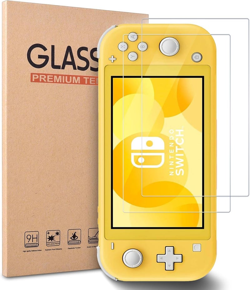 Linsaner 2-Piece Tempered Glass Screen Protector, Custom-Made for Nintendo Switch Lite HD,Anti-Scratch,Clear and Transparent,Fingerprint-Resistant, Bubble-Free Installation,Fit for Switch Lite - Image 1